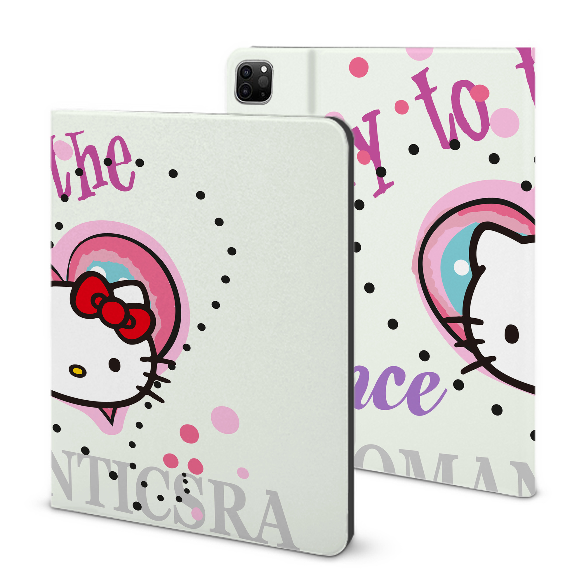 （画像用） Hello Kitty ハローキティ IPad ケース ブック型 PUレザー TPU 耐衝撃 軽量 薄型 ペン収納なし 全面保護 IPad 各モデル対応